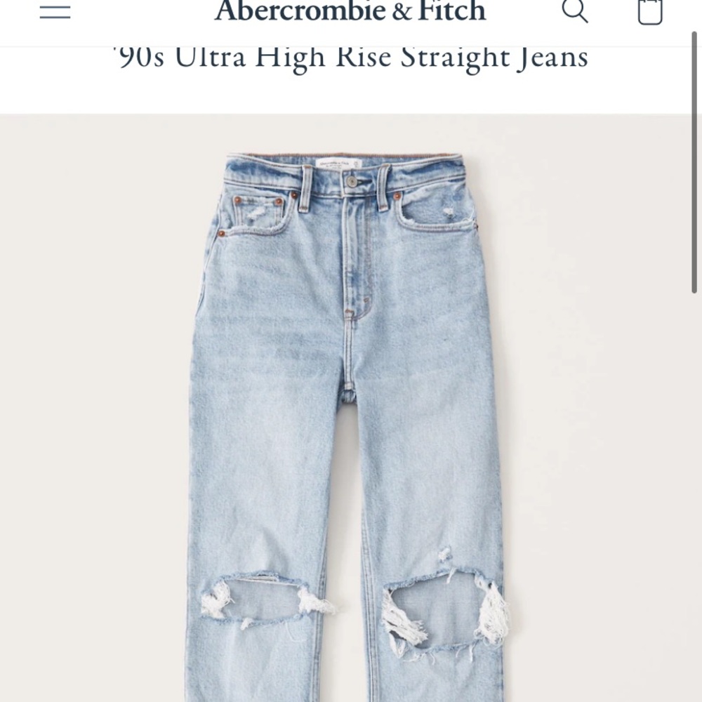 90s ultra high rise straight jeans